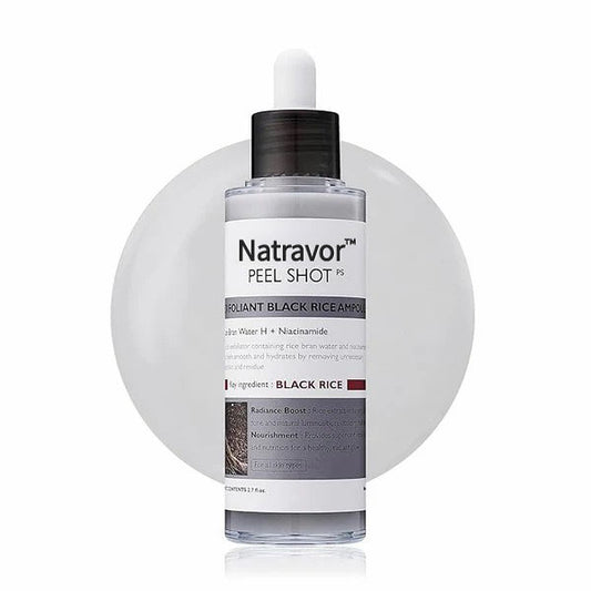 Natravor™ Peel Shot Glow Rice AmpouleDuo -Serums for Brightening, Exfoliating, andMoisturizing-Suitable for All Skin Types